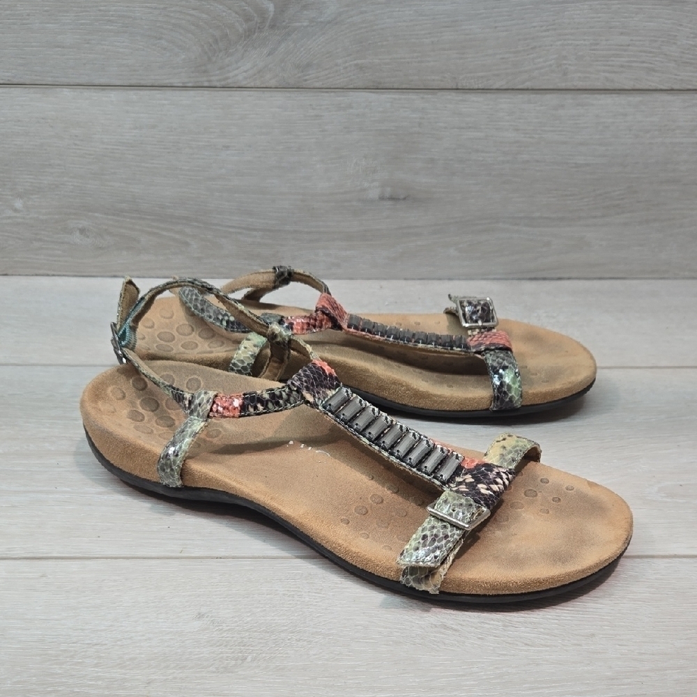 Vionic Women Navassa Multi-Color Strappy Sandals Shoes Sz 10